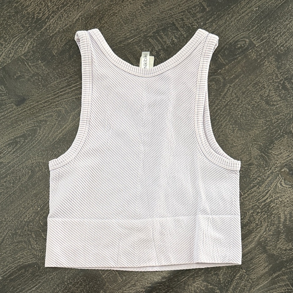Nikibiki Lavender Striped Tank Top - Picture 2 of 4